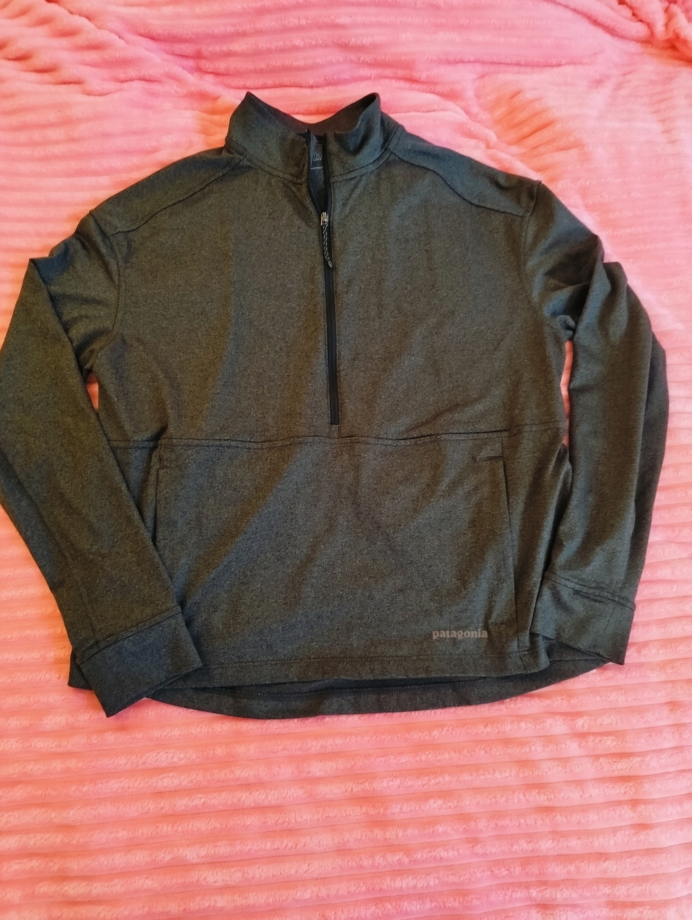New Patagonia Lightweight Pullover Dark Grey Charcoal Half-Zip - XS